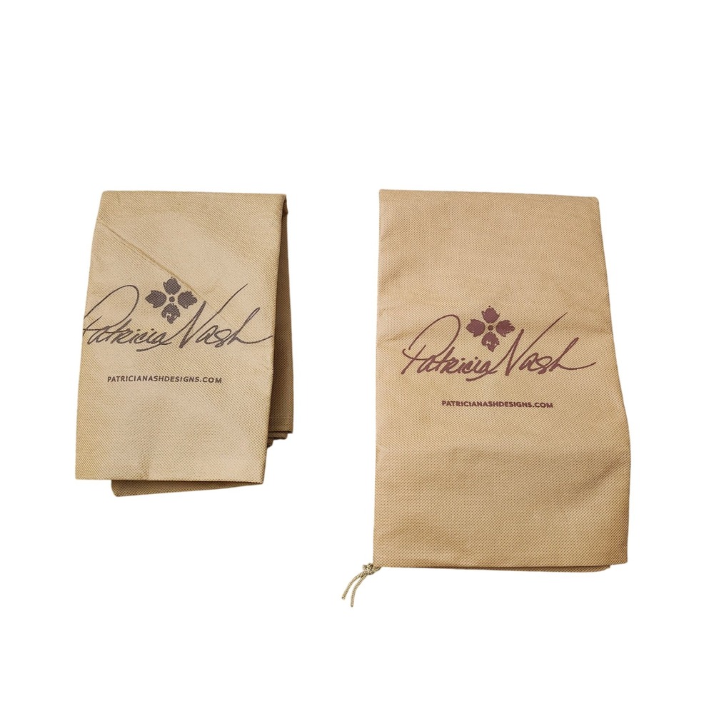 Patricia Nash Tan Drawstring Dust Bag Set of 2 for Handbags and Shoes